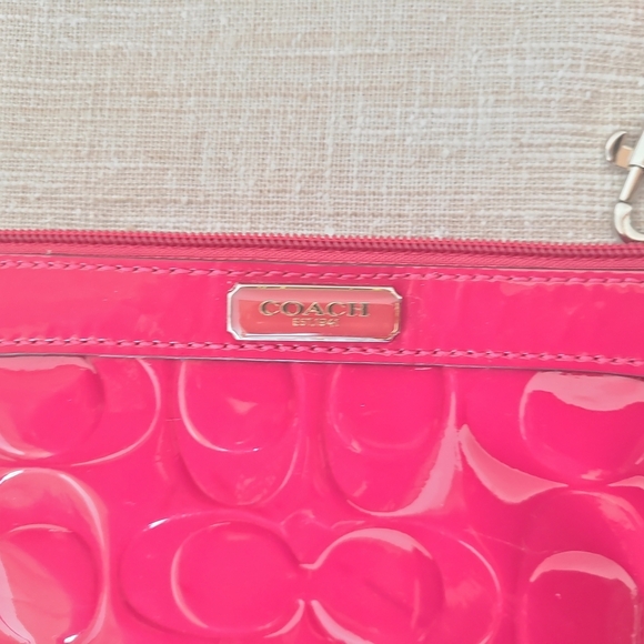 Coach Red Patent Leather Wristlet - Picture 4 of 8